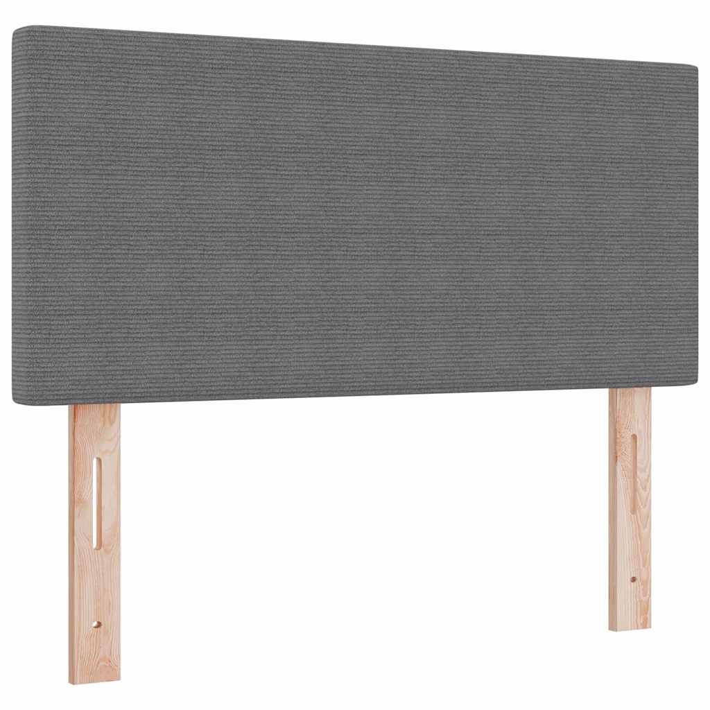 LED Headboard with LED Strip Lights Light grey 80 cm Fabric